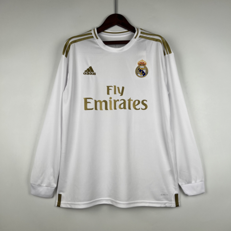 Retro Long Sleeve Real Madrid 19/20 Home Kit